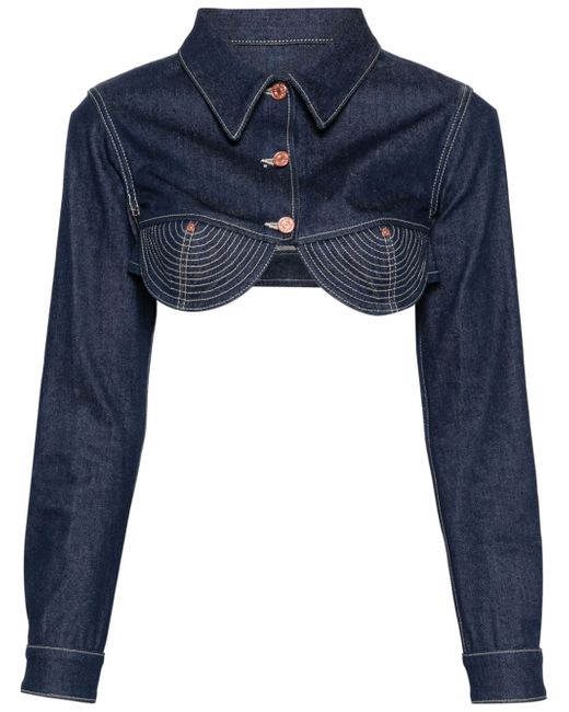 Jean Paul Gaultier The Conical cropped denim jacket