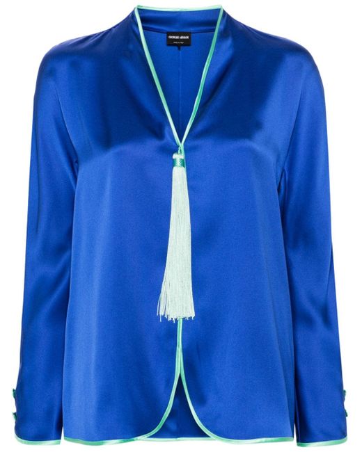 Giorgio Armani tassel-embellished blouse