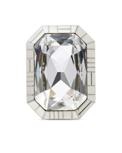 Versace Greca Quilting crystal-embellished ring