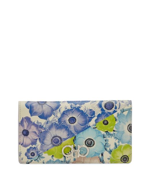 Ferragamo Gancini floral-print wallet