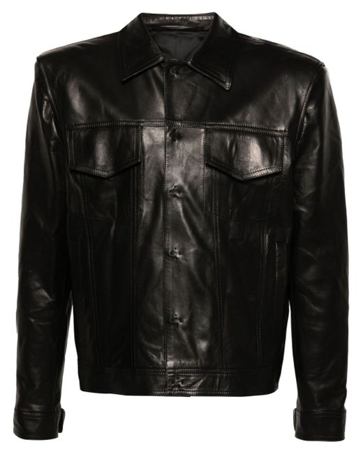 Salvatore Santoro classic-collar leather jacket