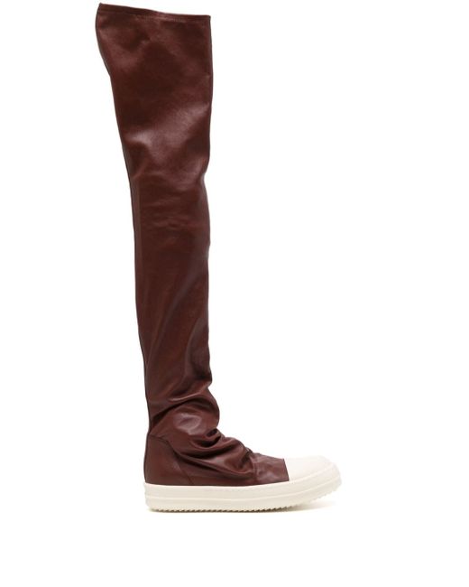 Rick Owens thigh-high leather boots