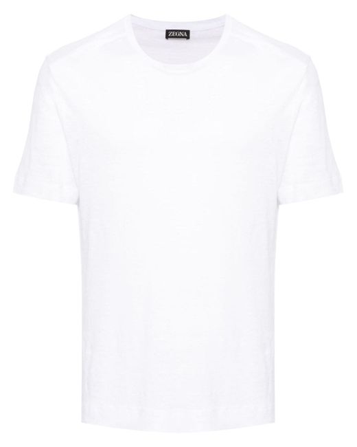 Z Zegna semi-sheer linen T-shirt