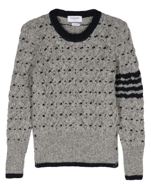 Thom Browne -Bar cable-knit jumper