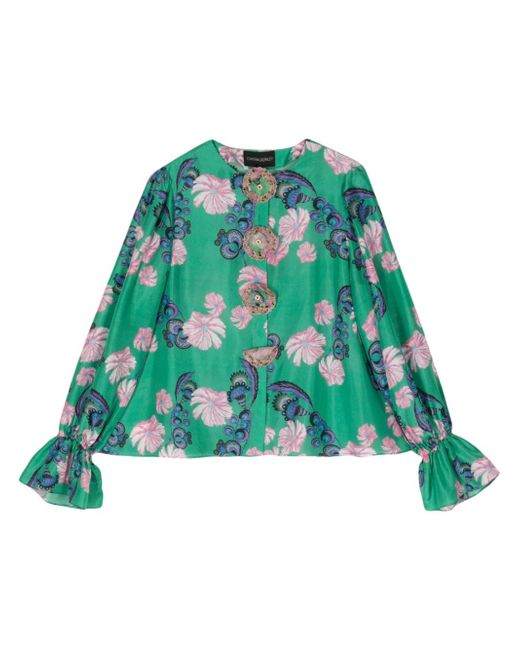 Cynthia Rowley Eden floral blouse