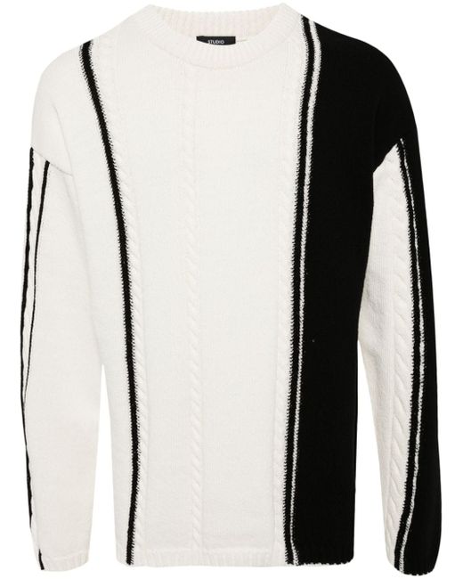 Studio Tomboy cable-knit cotton-blend sweater