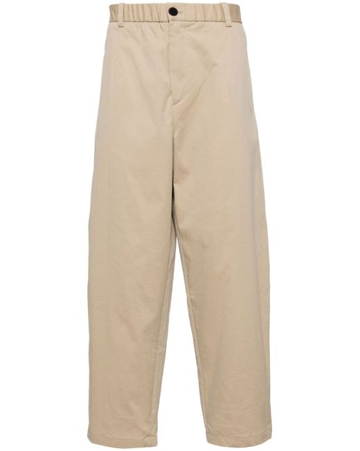 Solid Homme high-rise tapered-leg trousers