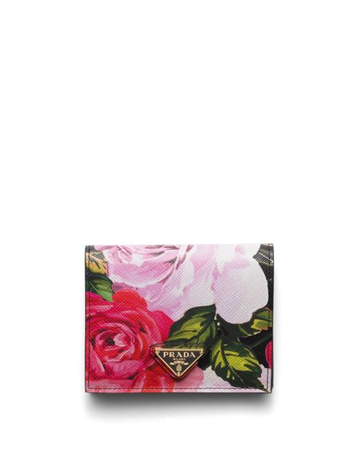 Prada small floral-print wallet