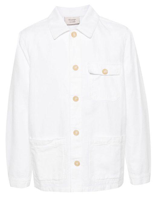 Tela Genova button-up canvas shirt jacket