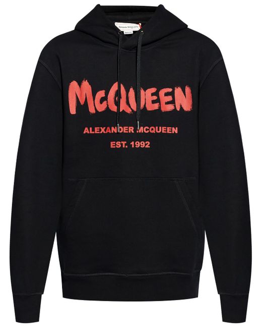 Alexander McQueen Graffiti logo-print hoodie