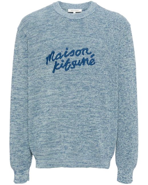 Maison Kitsuné Handwriting logo-embroidered jumper