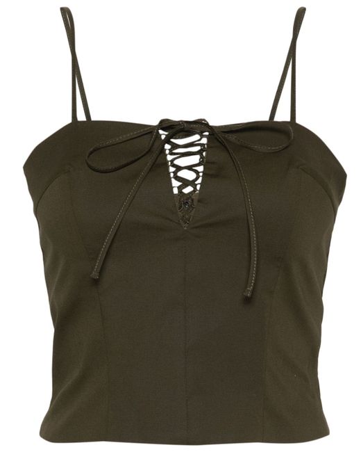 Federica Tosi lace-up cropped top