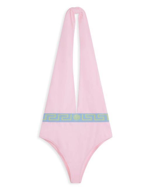 Versace Greca halterneck swimsuit