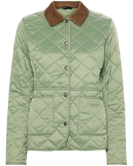 Barbour corduroy-collar quilted jacket