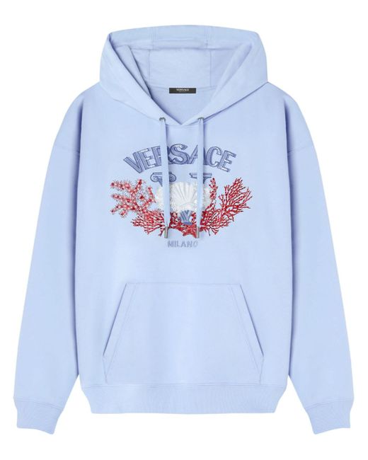 Versace logo-embellished cotton hoodie