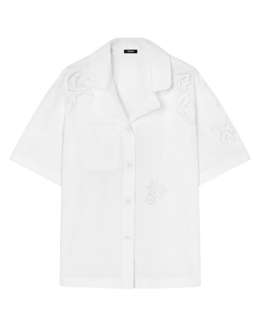 Versace notched-collar buttoned shirt
