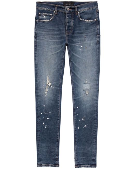 Purple Brand distressed slim-cut jeans