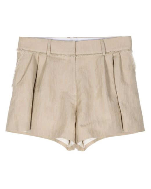 Rabanne pleated cotton-blend shorts