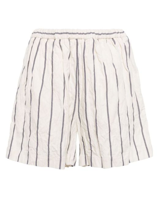 Forme D'expression crinkled striped shorts