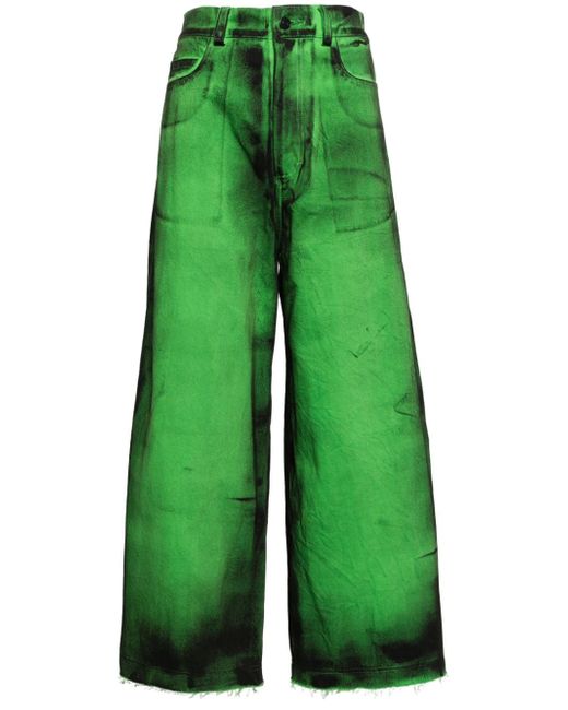 Melitta Baumeister faded-effect wide-leg jeans