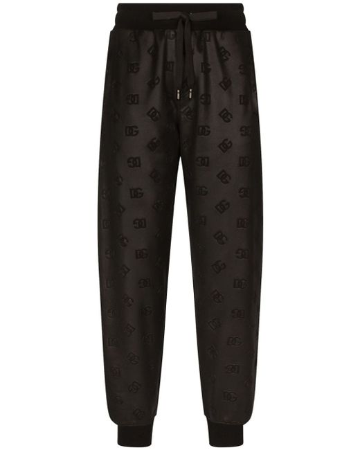 Dolce & Gabbana monogram-jacquard drawstring track pants