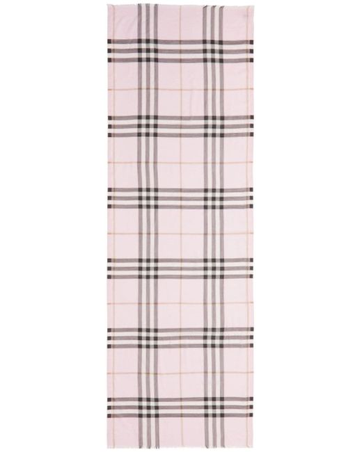 Burberry lightweight check wool scarf