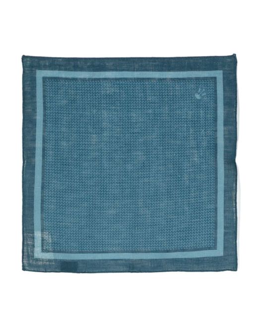 Corneliani graphic-print linen handkerchief