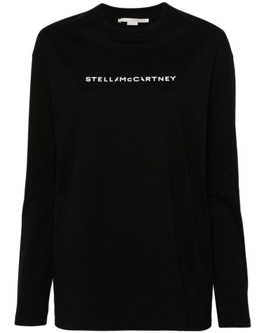Stella McCartney logo-print long-sleeve top