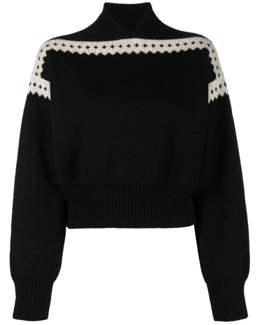 Saint Laurent patterned-intarsia jumper