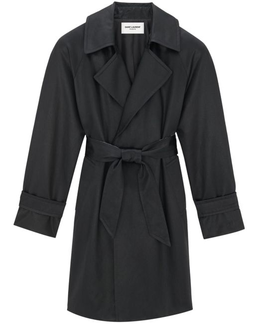 Saint Laurent belted silk trench coat