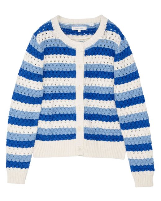 Chinti And Parker striped crochet cardigan