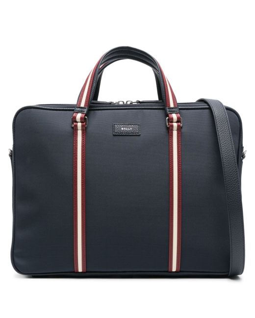 Bally Code stripe-detailing briefcase