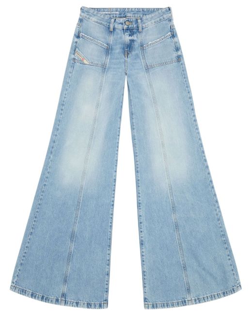Diesel D-Akii mid-rise flared jeans