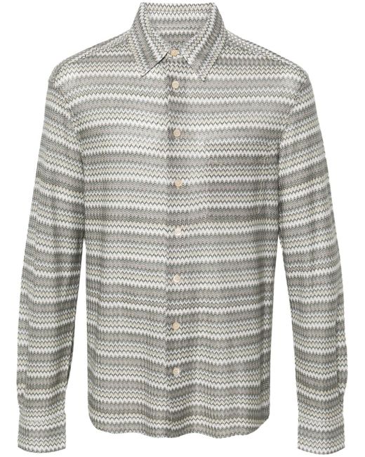 Missoni chevron-knit long-sleeve shirt