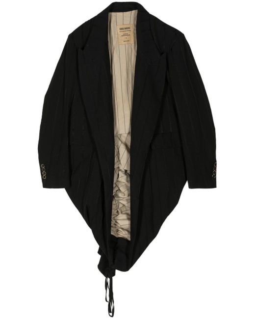 Uma Wang gathered-detail asymmetric blazer