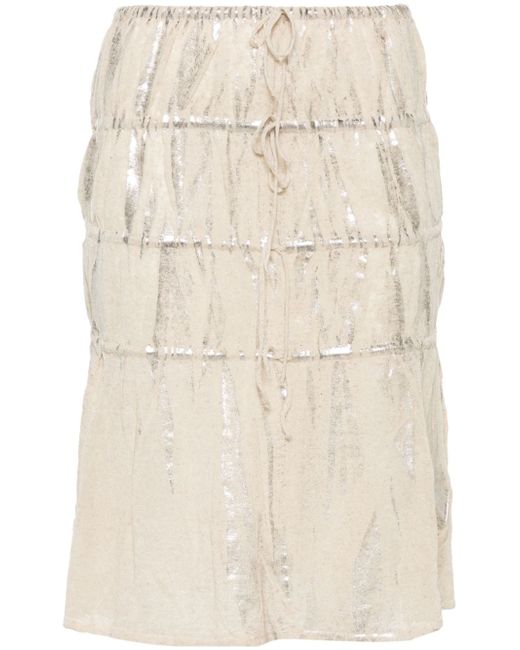 Paloma Wool Plata foiled-finish skirt