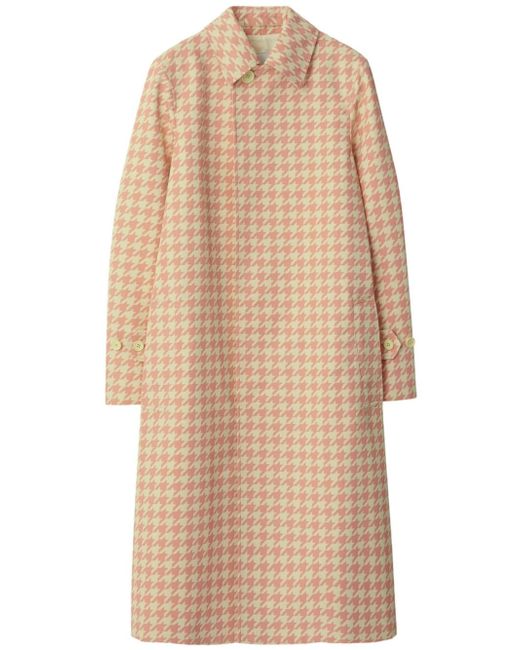 Burberry check-pattern long coat