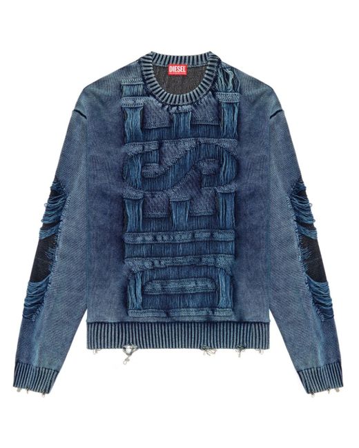 Diesel faded effect knitted jumper