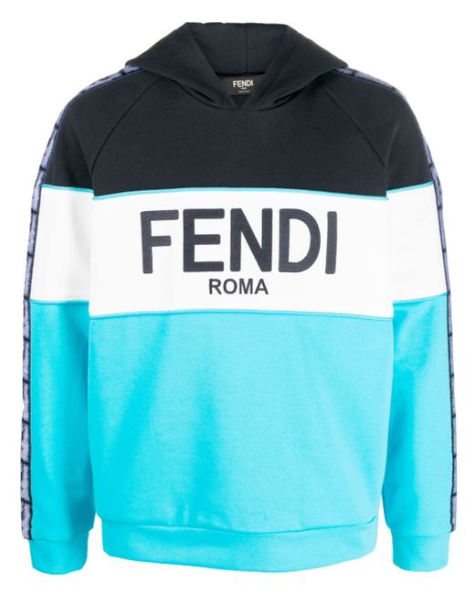 Fendi logo-print monogram-band hoodie