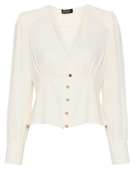 Liu •Jo V-neck crepe blouse