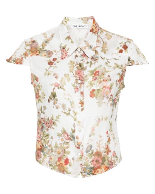 Our Legacy Daisy cotton cropped shirt
