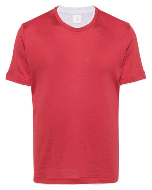 Eleventy contrasting-trim T-shirt