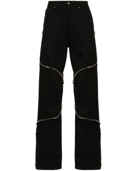 Heliot Emil Rutile zip-detail tapered jeans