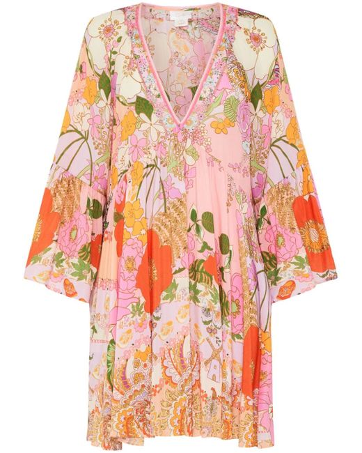 Camilla A-line floral-print dress