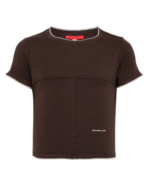 Eckhaus Latta contrasting-trim T-shirt