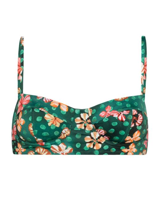 Ulla Johnson Zahara floral-print bikini top
