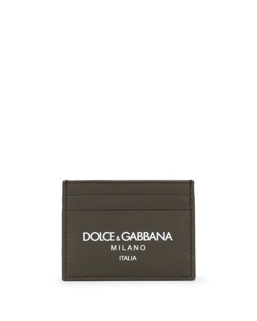 Dolce & Gabbana logo-print leather cardholder