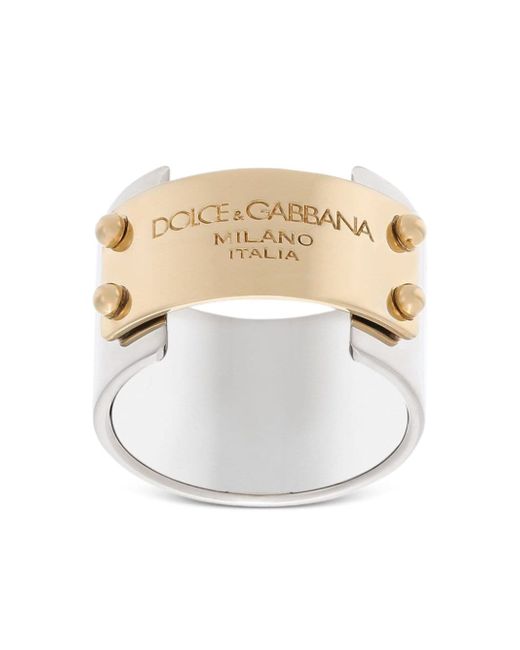 Dolce & Gabbana logo-plaque band ring