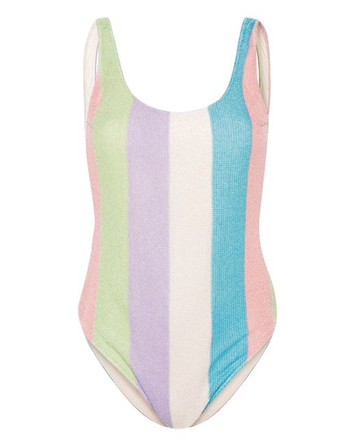 Mc2 Saint Barth striped knitted swimsuit