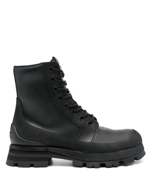 Alexander McQueen lace-up leather boots